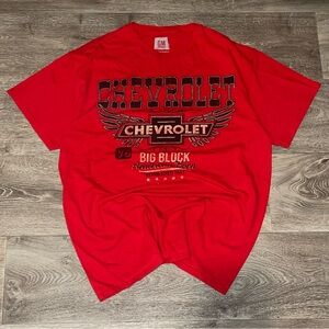 Chevrolet Big Block red and black cotton t-shirt tee
